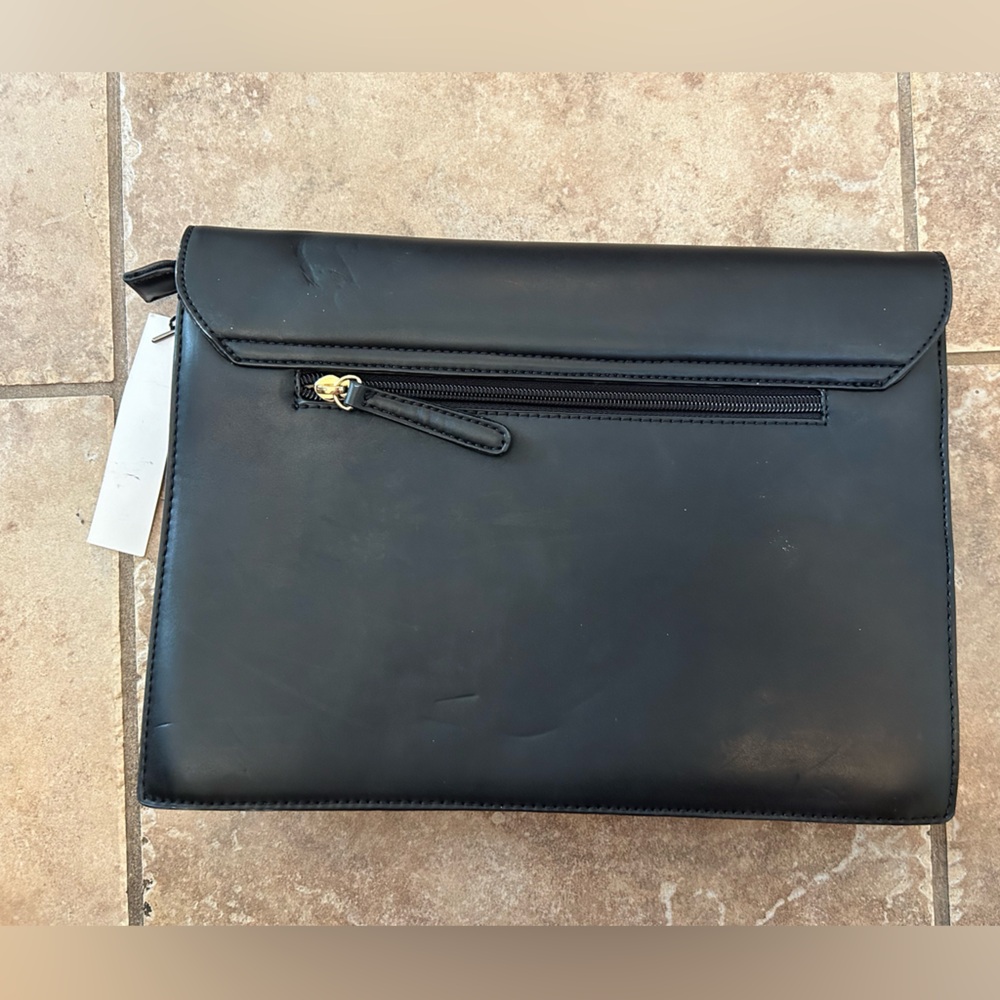 Sole Society Black Envelope Purse with Gold Clasp - Picture 5 of 5